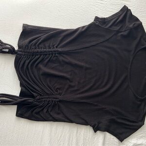 2 Ruched Tops (Black, Grey)